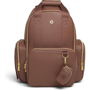 HUGGIES Unisex-adult Signature Hug Pack Diaper Backpack, Black Leather, One Size(Cognac Leather)