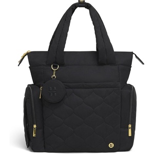 HUGGIES unisex-adult Cozy Hugpack Tote Diaper Bag(Black Quilted)